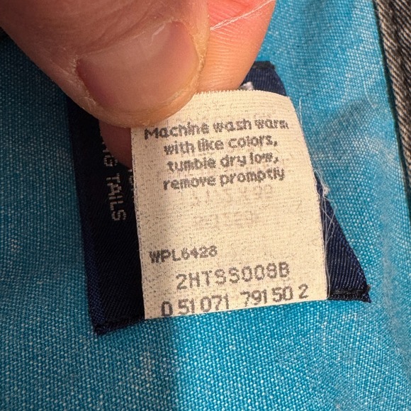 Vtg Wrangler Brushpopper Shirt 17.5 38 XLT Western Rodeo Cowboy Black Blue 90s - Picture 6 of 9